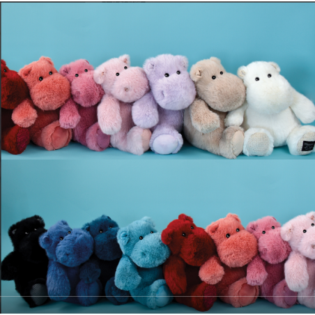 Pack 2 Peluches HipKiss Hippo – Rouge 25 cm